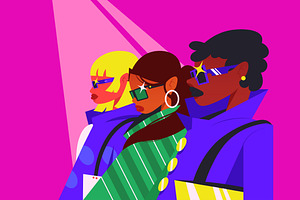 Flat Fashion Weeks Full Illustration, an Illustration by graphicook