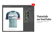 Cycling Jersey Mockups Set, a Shirt Mockup by rebrandy (Thumbnail 10 of 10)