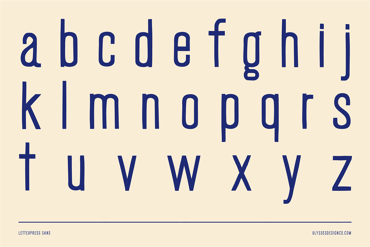 Letterpress Sans, a Sans Serif Font by Ulysses Design Co (Photo 18 of 20)