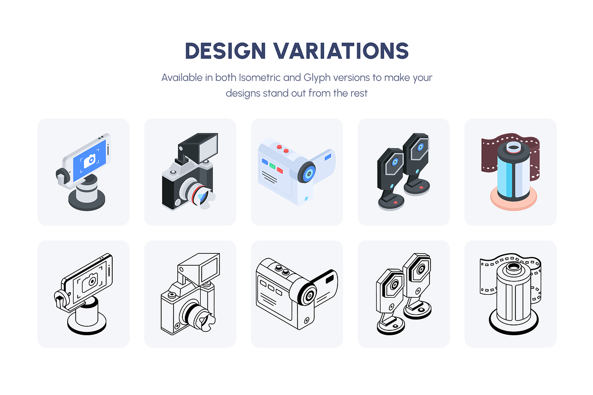Animated Isometric Photography Icons, a Duotone Icon by Vectors Market (Photo 5 of 12)