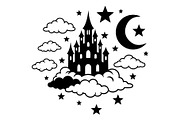 Fantasy Castle Cloud Moon Bundle, an Object Illustration by Gaye Art (Thumbnail 7 of 30)
