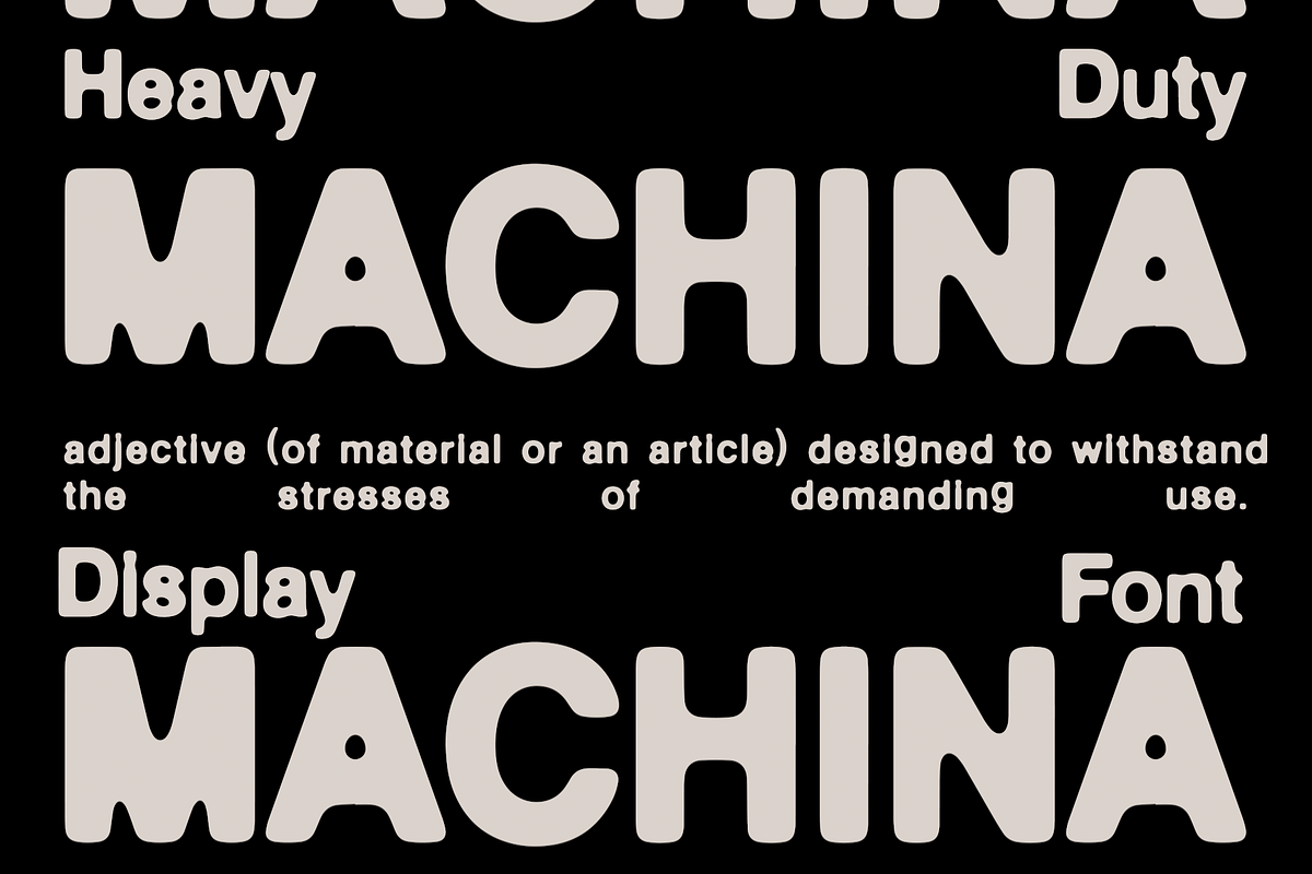 MACHINA, a Sans Serif Font by Headquarters (Photo 1 of 5)