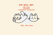 Lazy cute cats. Lineart collection, an Animal Illustration by heyXeni (Thumbnail 2 of 11)