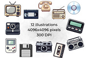 Retro Tech PNG Clipart Collection, a Technology Illustration by QM_ART (Thumbnail 2 of 7)