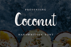 Coconut Font +FREE abstract patterns