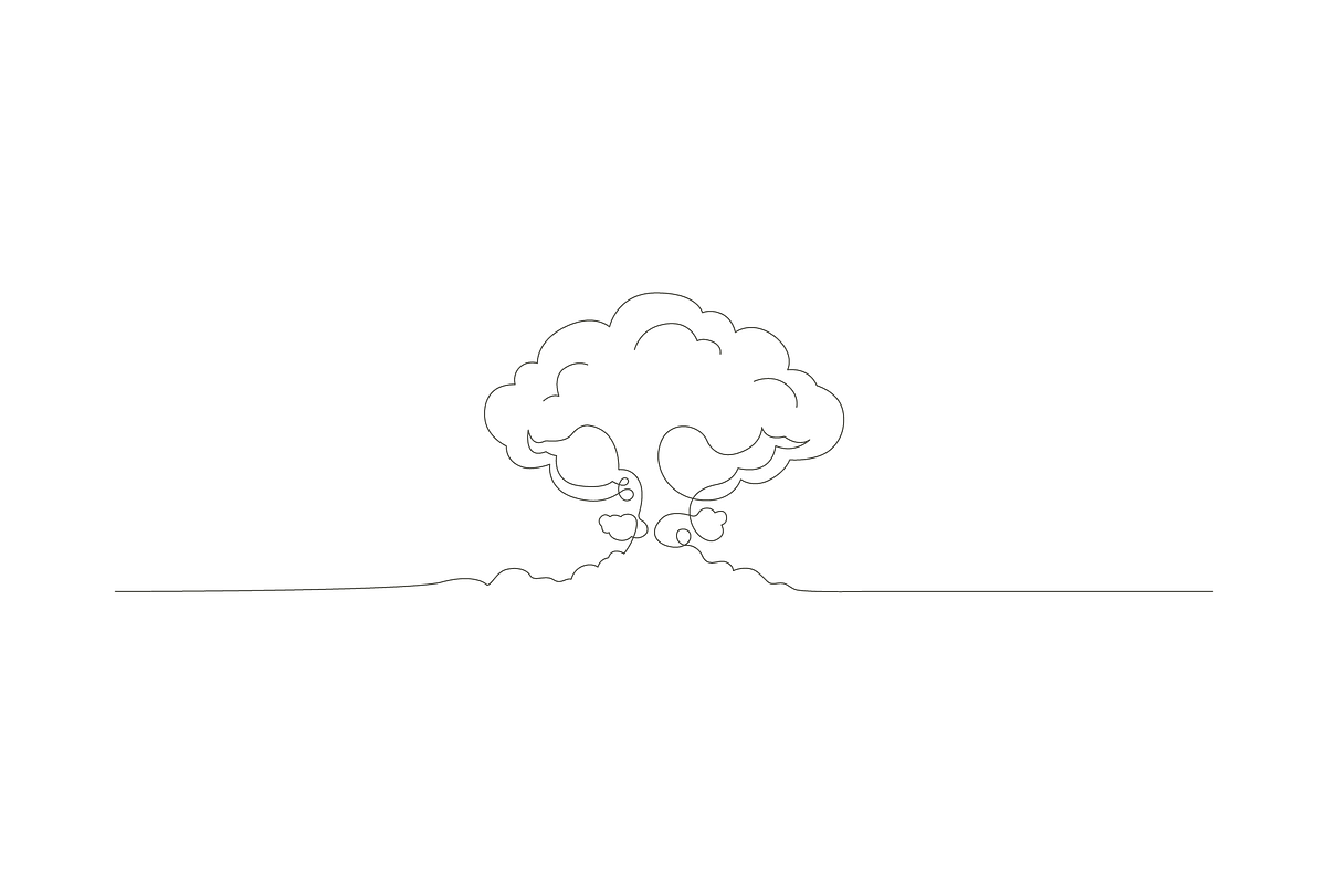 Atomic bomb line this continues line, an Object Graphic by lawoel (Photo 3 of 3)