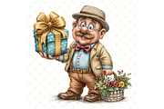 Man's Birthday Clipart JPG, a Person Illustration by Memories By Lea (Thumbnail 11 of 20)