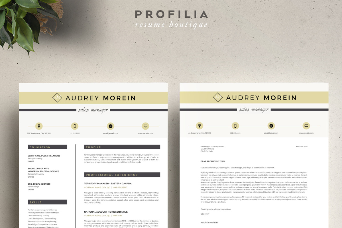Word Resume & Cover letter Template, a Resume Template by Profilia Resume Boutique (Photo 4 of 6)