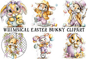 Whimsical Easter Bunny Clipart, an Illustration by OK Design (Thumbnail 2 of 6)