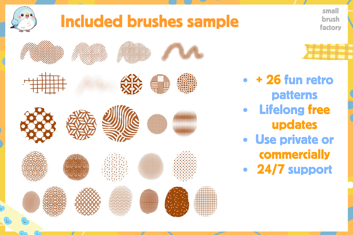Anime Nostalgia Retro Brushes, a Brush Add-On by Cozy Brushery (Photo 5 of 11)