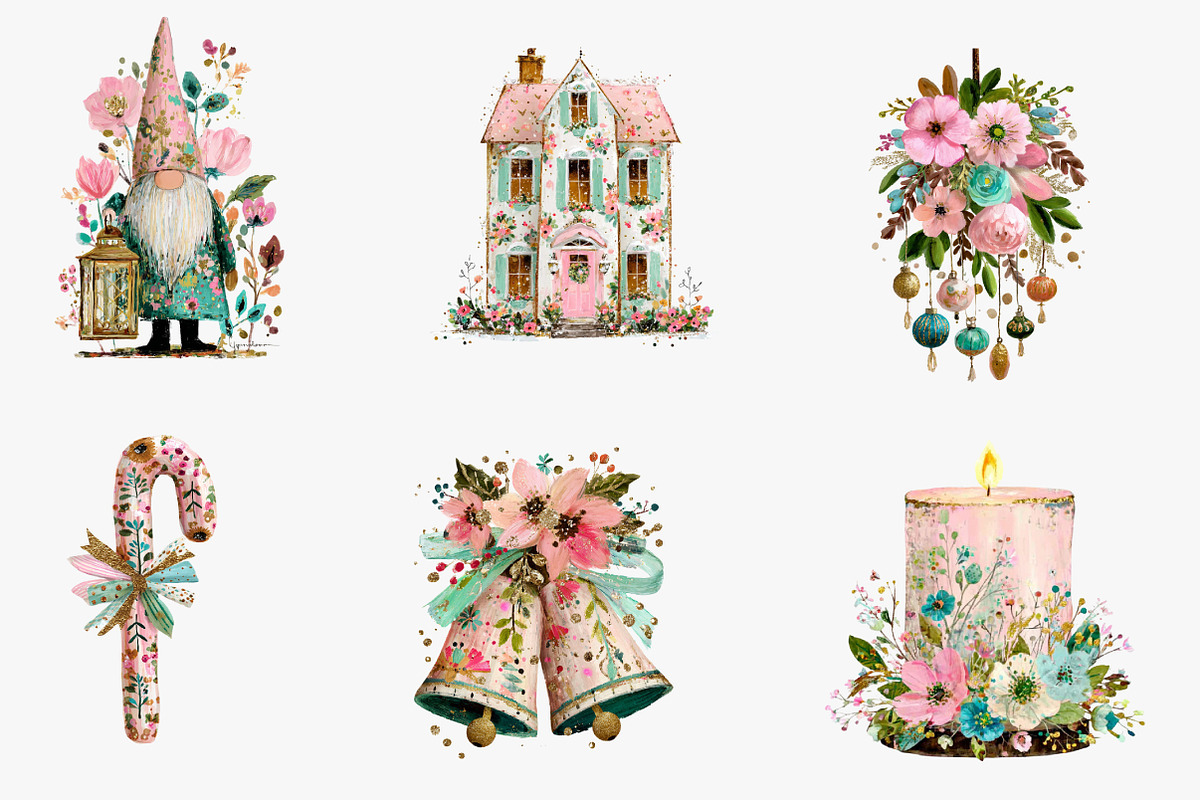 Vintage whimsical Christmas, an Illustration by CreationArt (Photo 4 of 5)