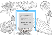 Lilies and Lotus Florals, an Object Graphic by VictoriaKStudio (Thumbnail 2 of 10)