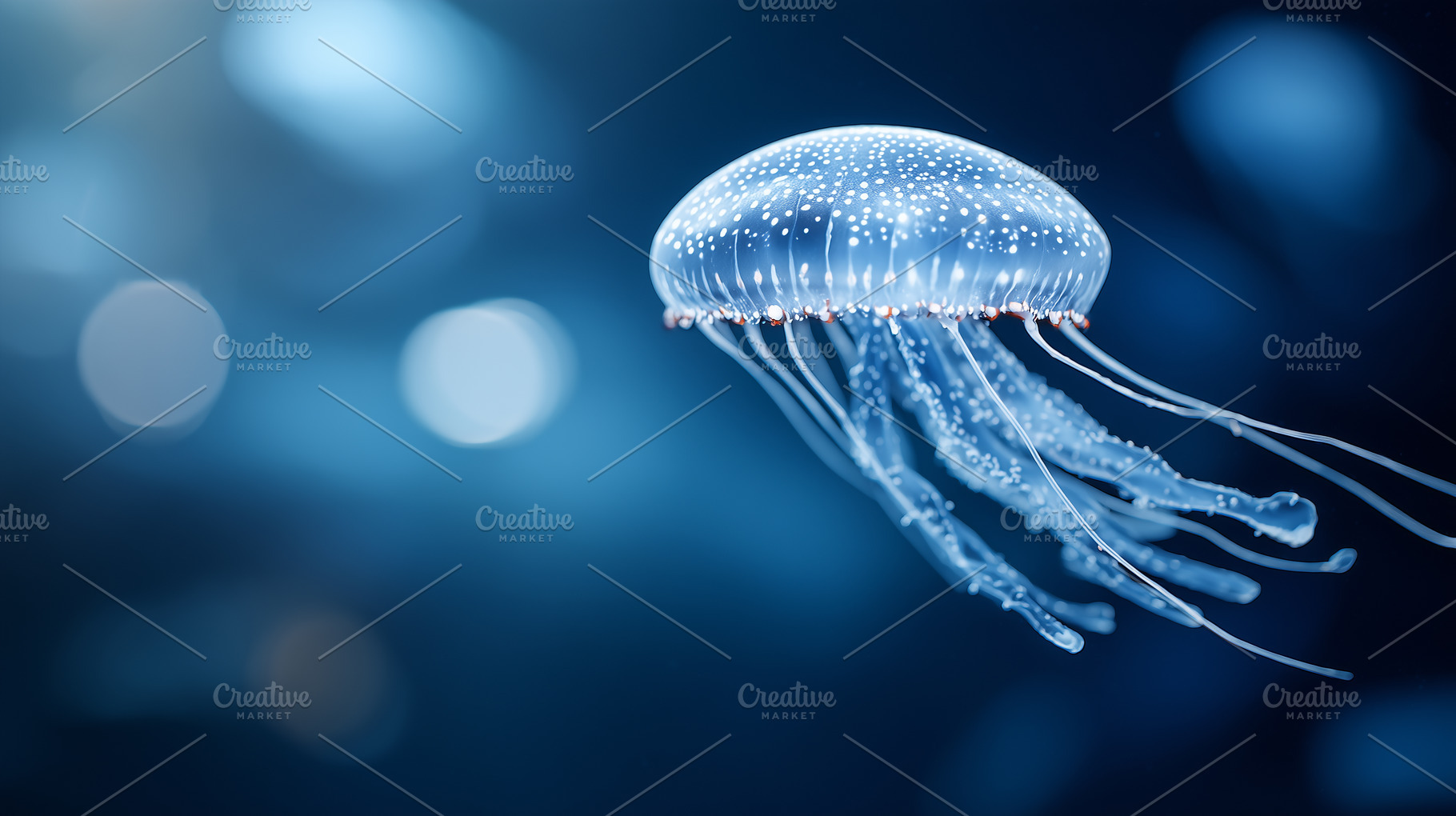 Translucent jellyfish gracefully, an Animal Photo by MistyDay