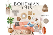 Bohemian House Watercolor Set, an Animal Illustration by Natalia Fedorova (Thumbnail 1 of 21)
