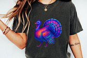 Colorful Neon Turkey PNG, Vibrant, an Illustration by SharpMarketplace (Thumbnail 5 of 5)