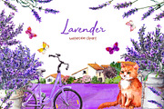 Lavender watercolor clipart, an Animal Illustration by Where summer is (Thumbnail 1 of 7)