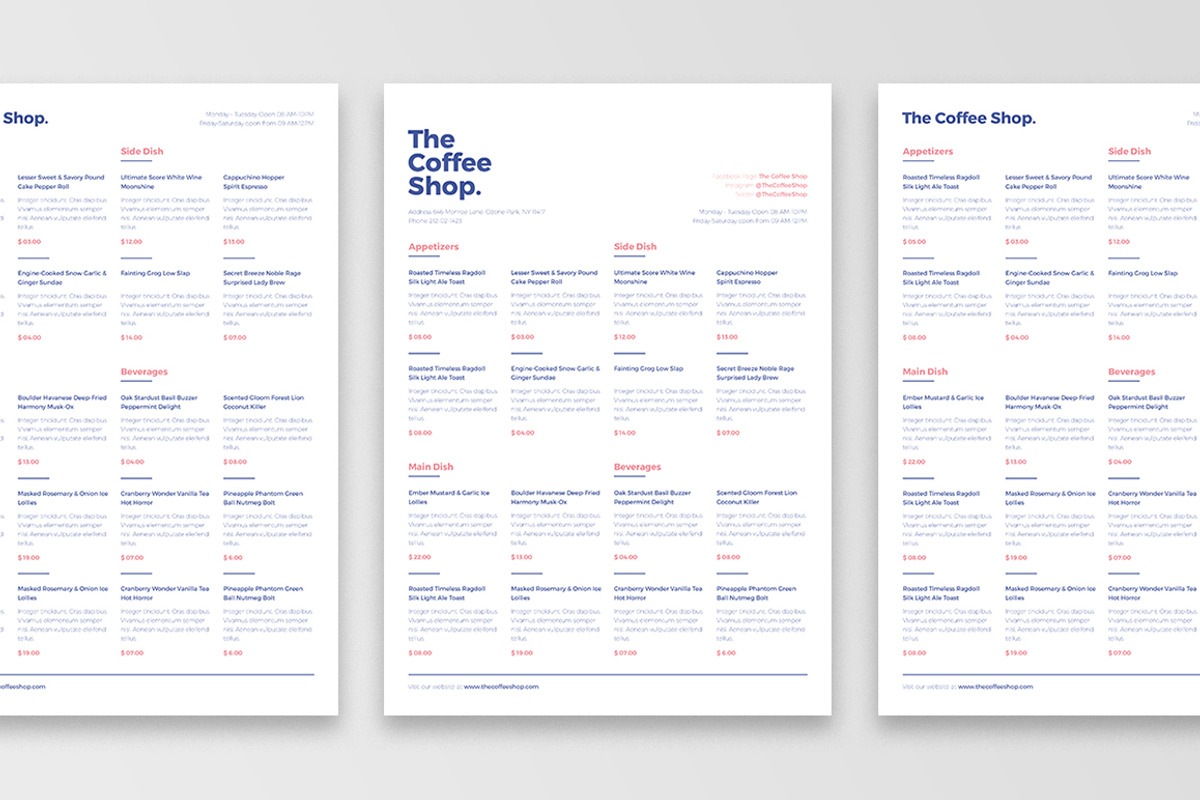 Minimalist Food Menu, a Flyer Template by The Good Store (Photo 5 of 5)