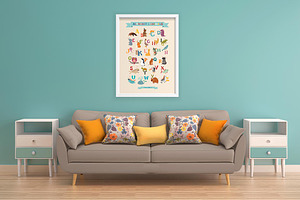 Cute animal English alphabet