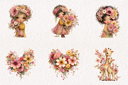 Whimsical Mother's Day Clipart, an Illustration by CreationArt (Thumbnail 5 of 7)