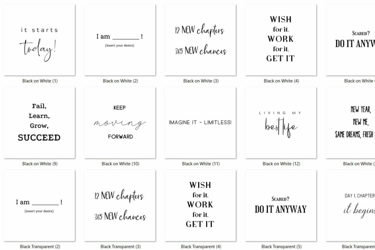 My New Life Quotes (15 Images), a Social Media Template by Ivory Mix (Photo 2 of 2)