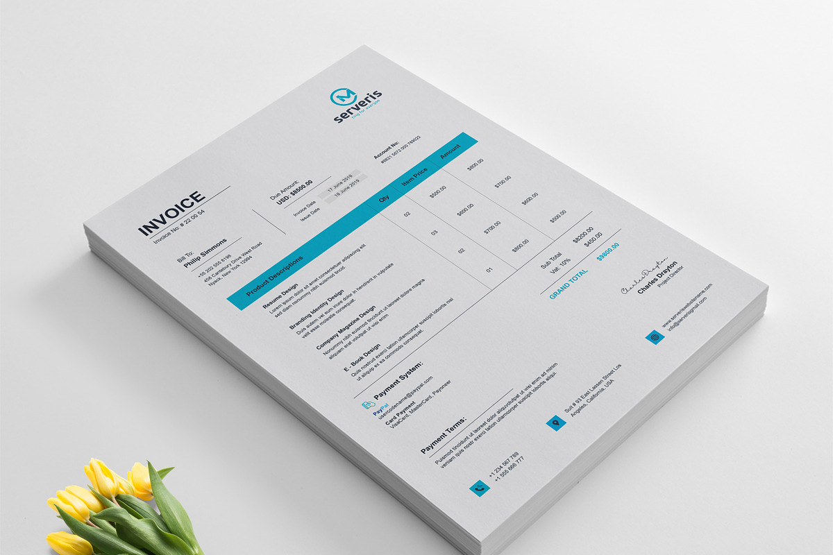 Invoice, a Stationery Template by TelaTemplates (Photo 5 of 7)