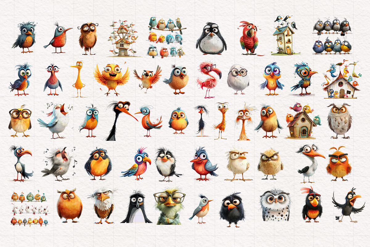 Quirky Animals Mega Bundle, an Animal Illustration by PaintPixelCo (Photo 12 of 15)