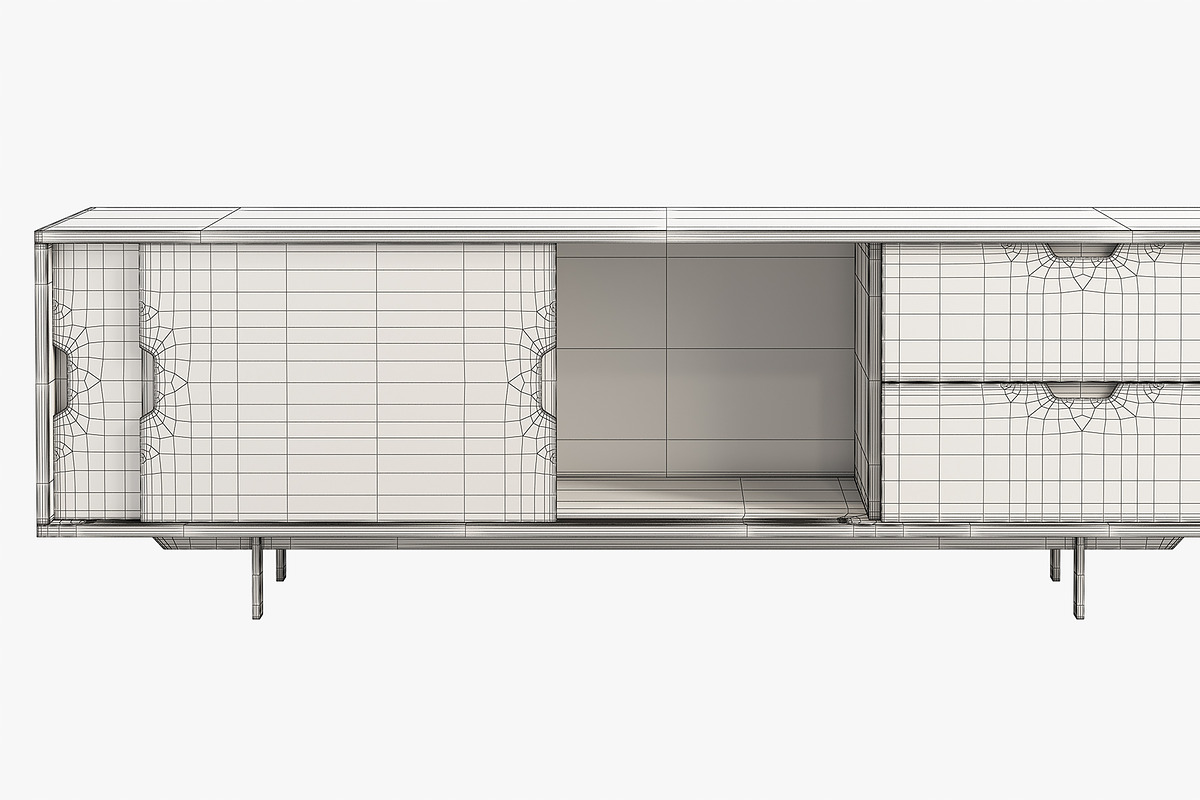 Joybird Oberlin Console Cabinet, a Furniture 3D Model by 3dmitruk (Photo 13 of 14)
