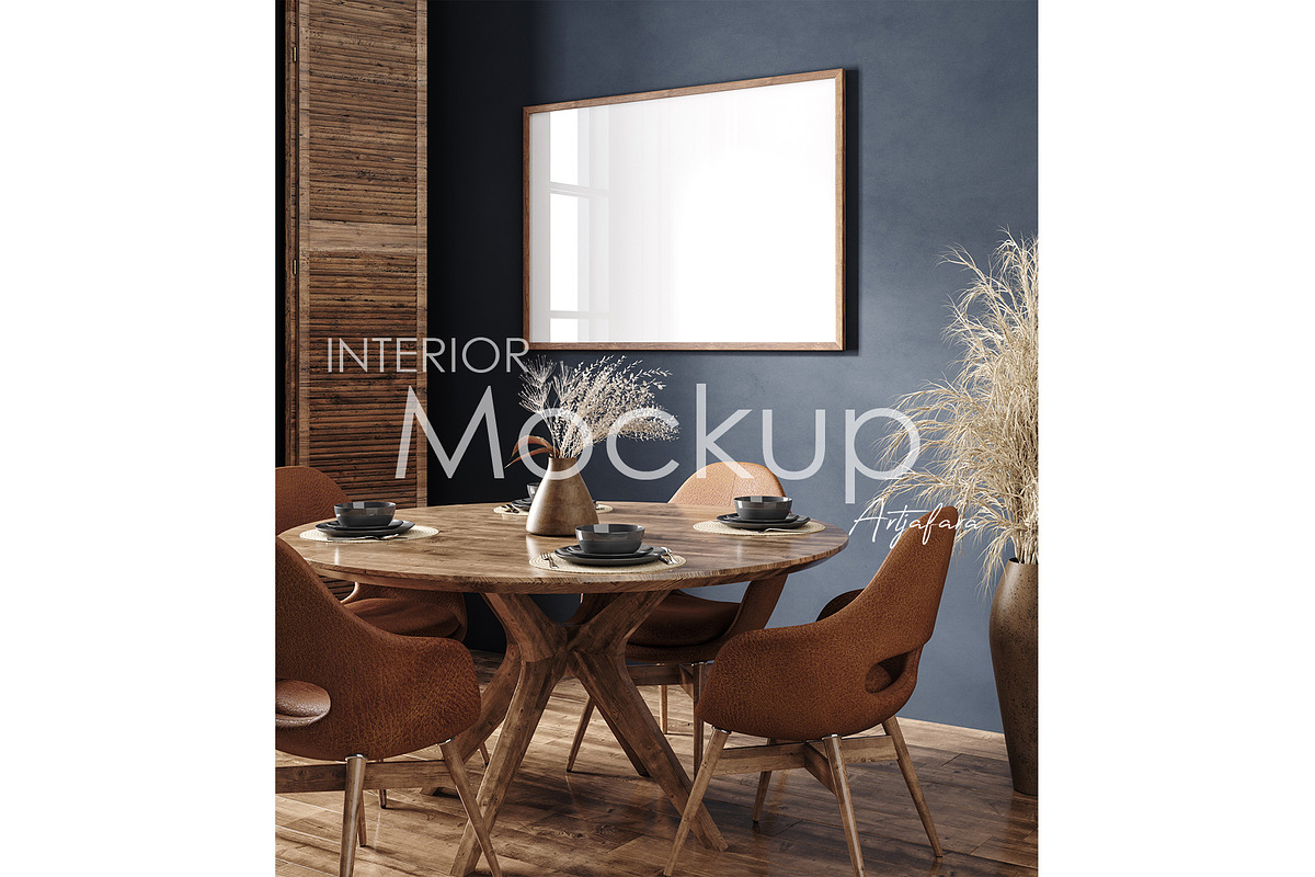 Frame mockup in home interior, a Marketing Template by Artjafara