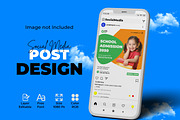 School Admission Social Media Post, a Social Media Template by designSultan (Thumbnail 3 of 4)