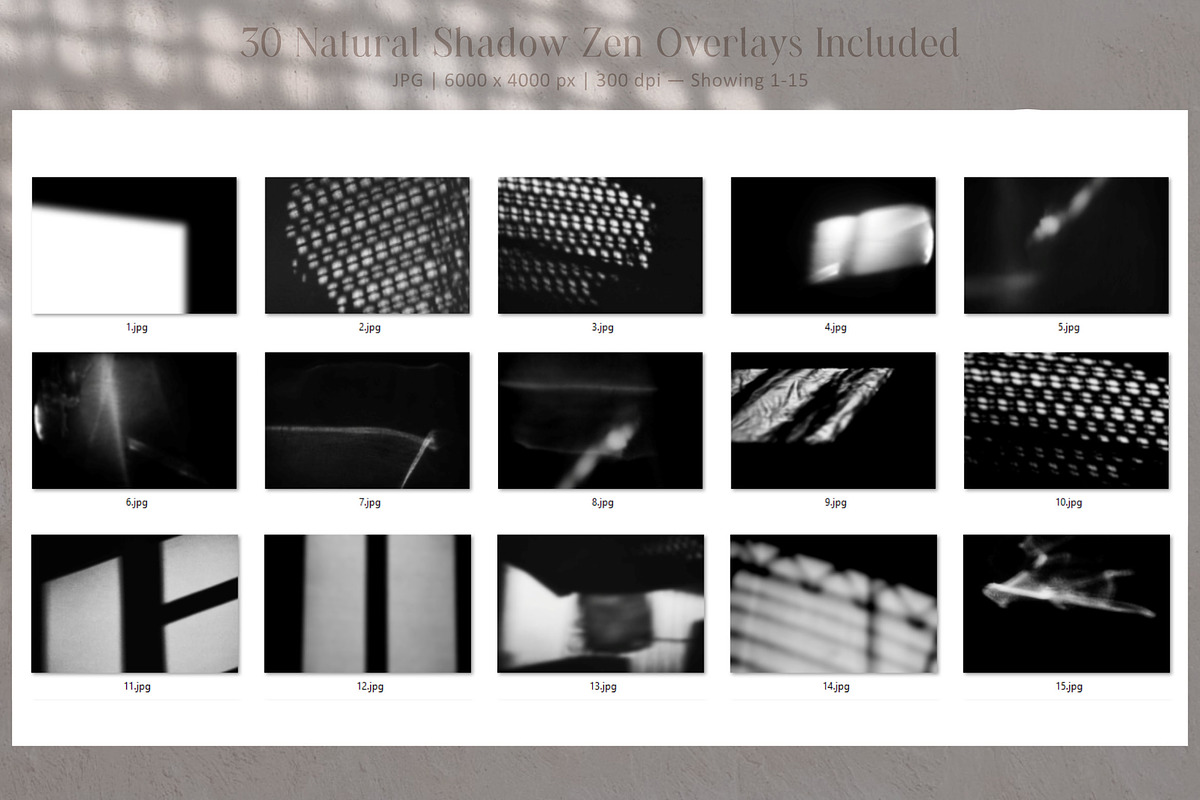 Natural Shadow Zen Overlays, a Texture Graphic by Feather & Sage Design (Photo 12 of 14)