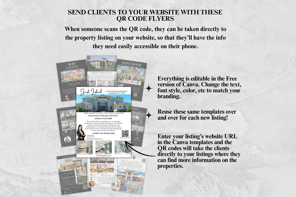 Real Estate Flyer Bundle w/ QR Codes, a Flyer Template by GraphiqueGlow (Photo 2 of 6)