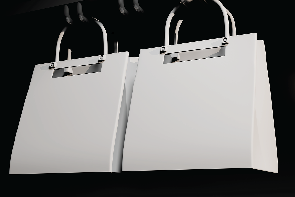 Hanging Paper Bag Mockup, a Packaging Mockup by Dudukbersama (Photo 2 of 2)