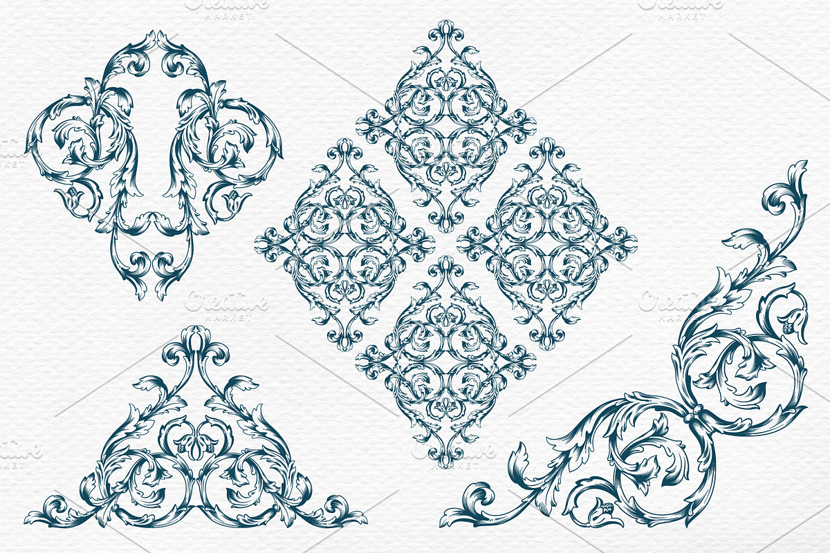 Frames And Borders Ornate Hand Drawn, a Decorative Illustration by Samira (Photo 4 of 10)
