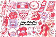 90s Valentine Clipart Bundle, a Seasonal Illustration by TitaLivingArt (Thumbnail 1 of 10)