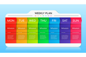 Week Timeline Planner Schedule