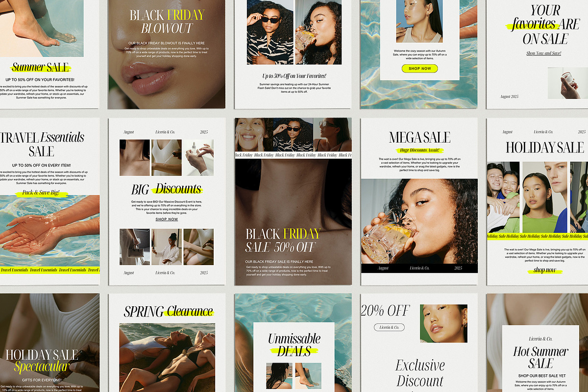 Sale Email Newsletter Canva Template preview 2