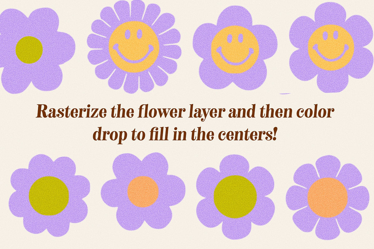 Retro Flowers Procreate Stamp Brush, a Brush Add-On by Dear Darling Design (Photo 5 of 7)