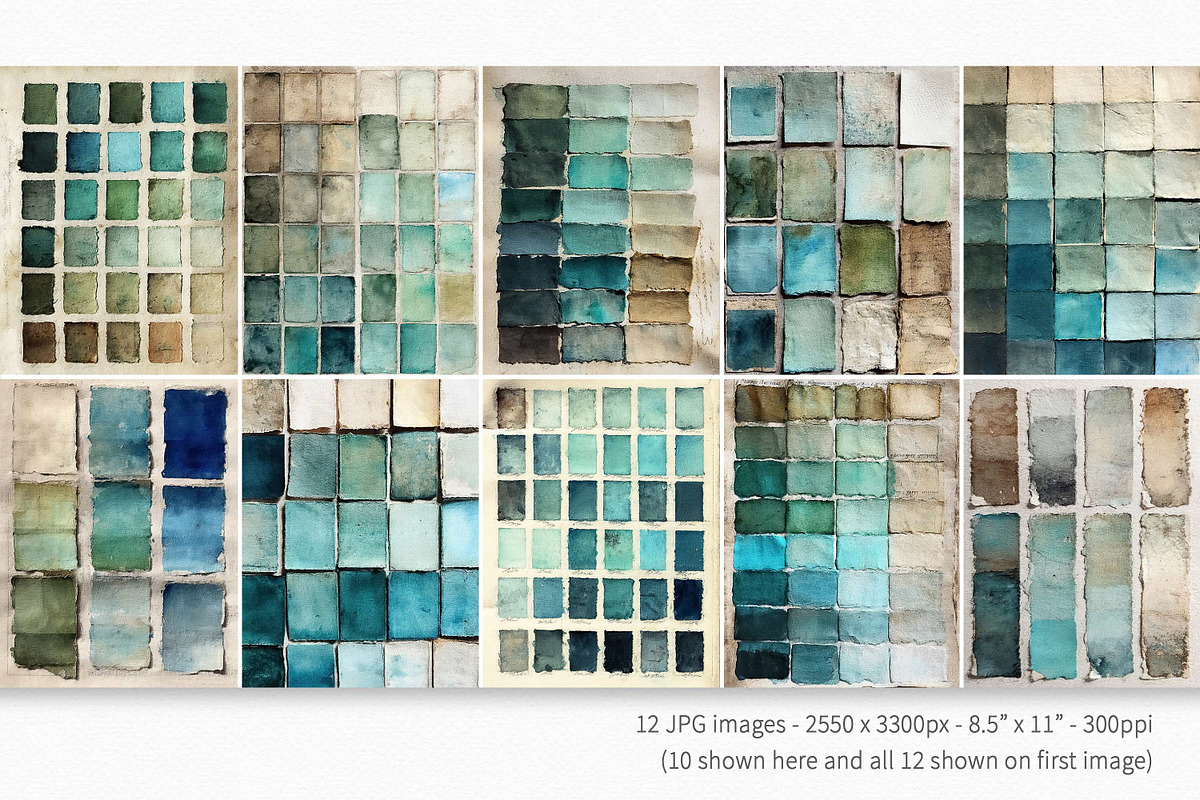 Aqua Swatches, a Decorative Illustration by rileyBgraphics (Photo 2 of 6)
