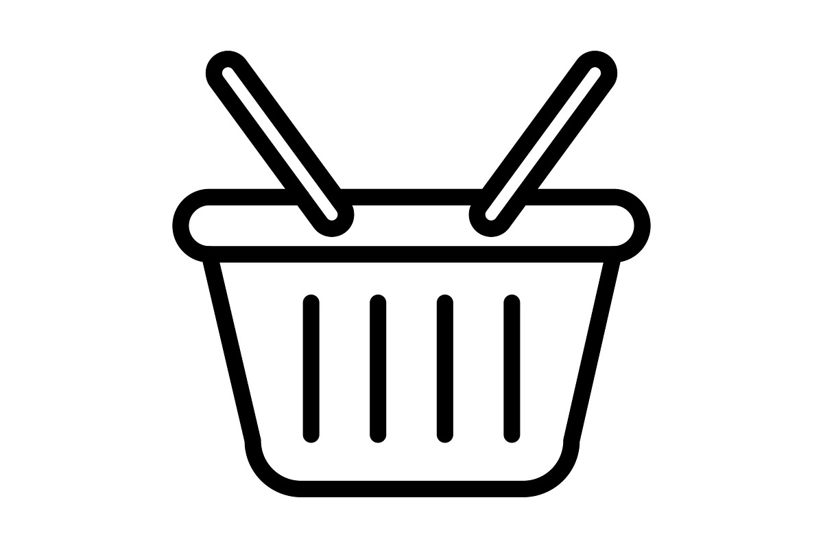 Shopping Basket icon, an Outline Icon by Sumberpangan