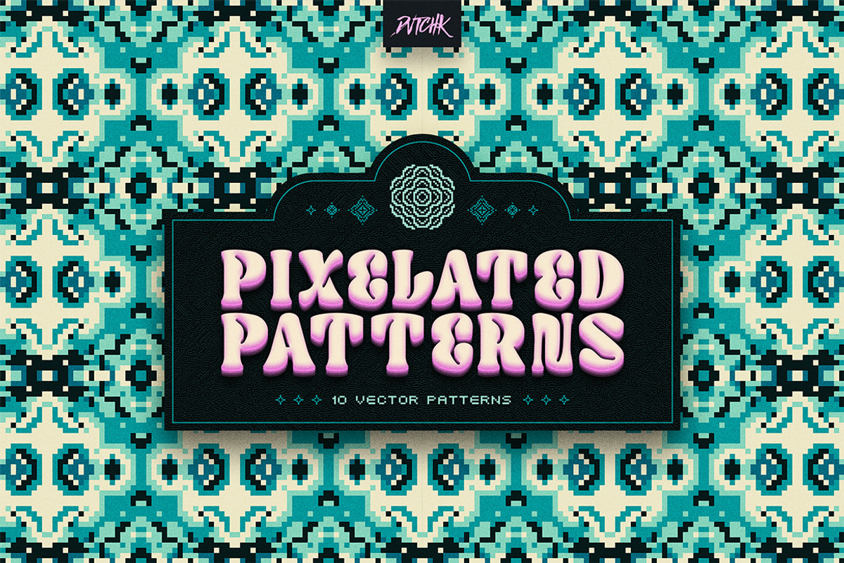 Pixel Mosaic Patterns | Vol. 07, a Pattern Graphic by dvtchk (Photo 4 of 10)