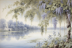 Wisteria Bloom Landscape