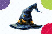 Watercolor Halloween Clipart, an Illustration by designcity5 (Thumbnail 5 of 5)