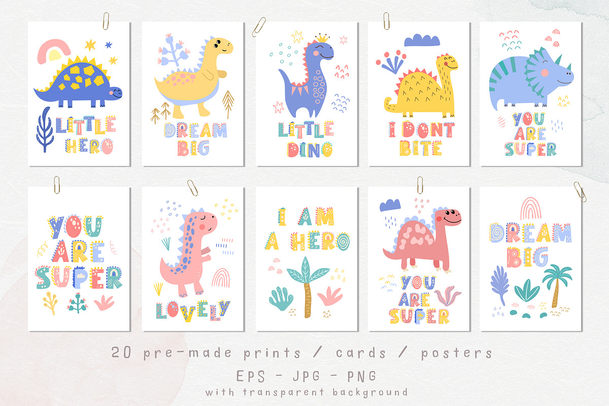 Little Dino. Baby collection, an Animal Illustration by rinaletters (Photo 2 of 10)