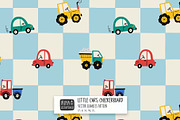 Little Cars Checkerboard Pattern, a Pattern Graphic by Irina Ostapenko (Thumbnail 1 of 5)