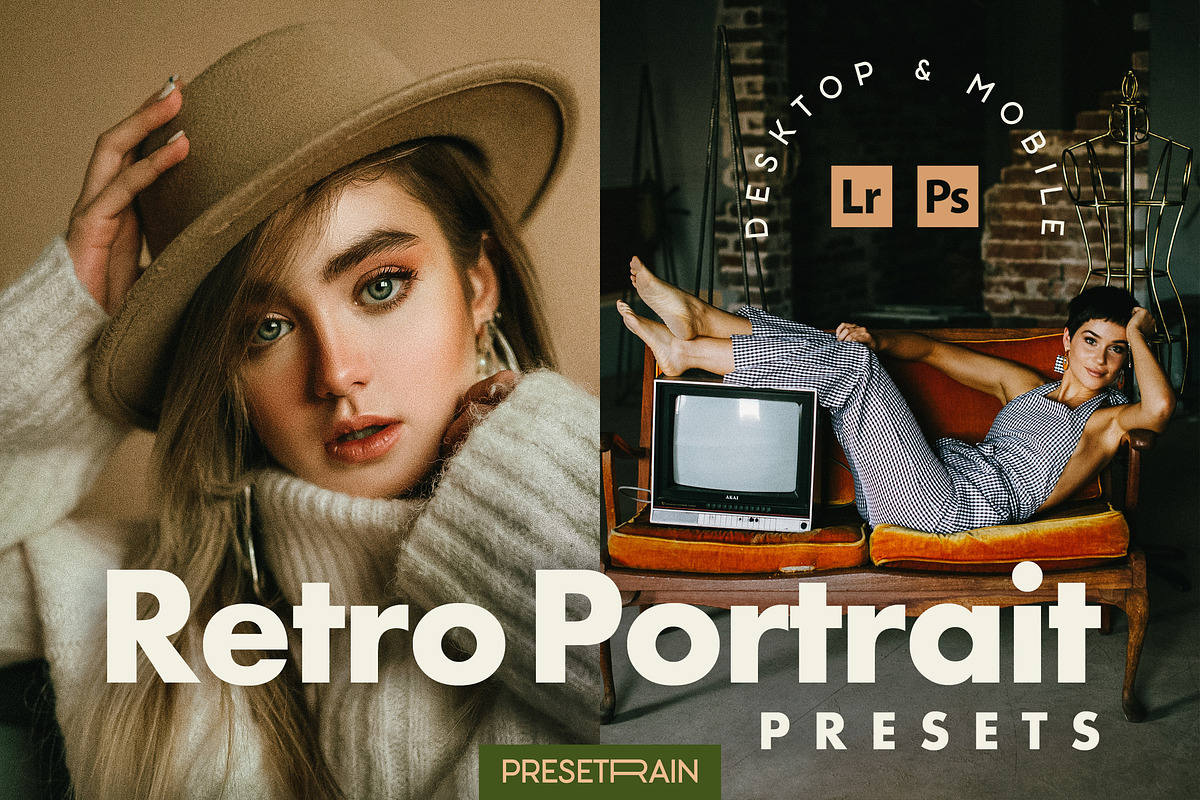 Retro Portrait Lightroom Presets, a Preset Add-On by Presetrain Co. (Photo 1 of 8)
