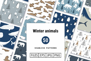 Cute Animals Winter Patterns