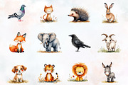 Minimalist Cartoon Animals Clipart, an Illustration by RobertsArt (Thumbnail 5 of 7)