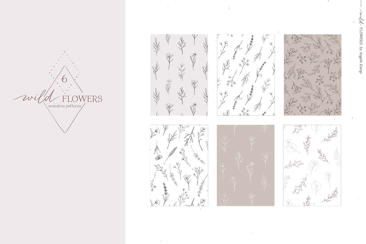 Wild flowers illustration clipart, an Illustration by Angele Kamp (Photo 10 of 15)