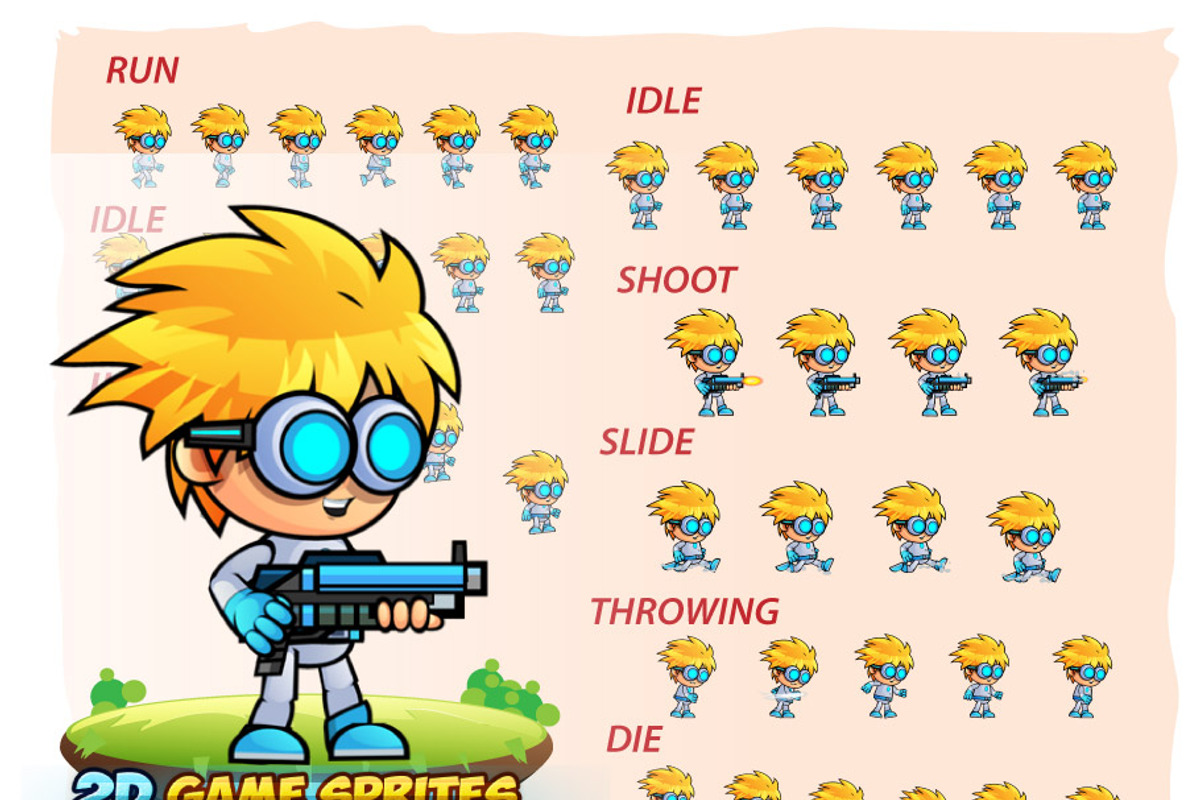 Henry 2D Game Sprites, an Illustration by DionArtworks (Photo 3 of 3)