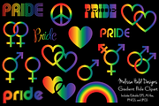 Gradient Rainbow Pride Clipart, an Outline Icon by Melissa Held Designs (Thumbnail 1 of 4)